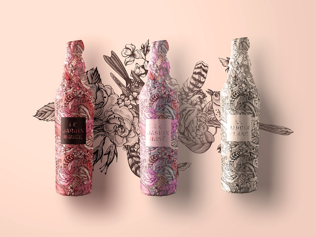 Le Jardin Tattoo Wine - Packaging