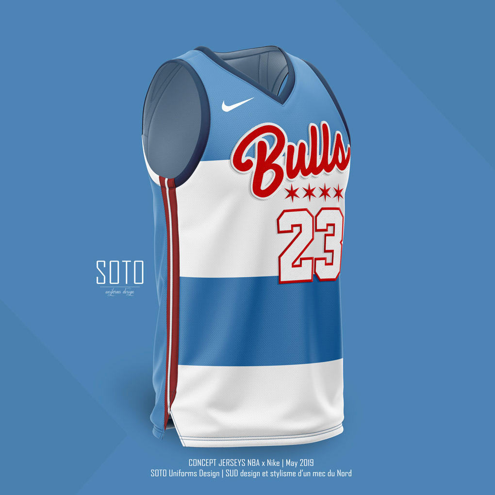 Chicago BULLS Nike NBA jersey by SOTO Uniforms Design on Behance