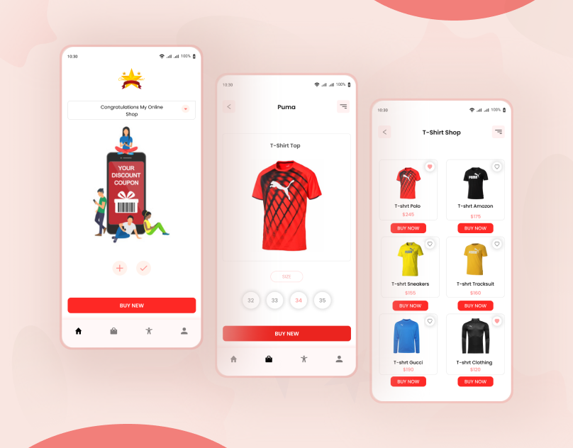 T-Shirt Shop Mobile App Ui Design On Behance