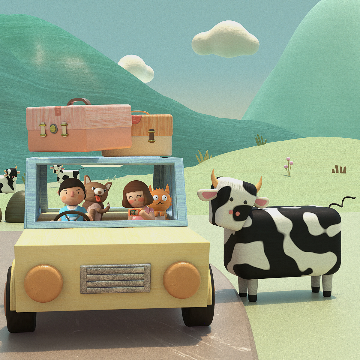 Road Trip - 3D Animation | Behance
