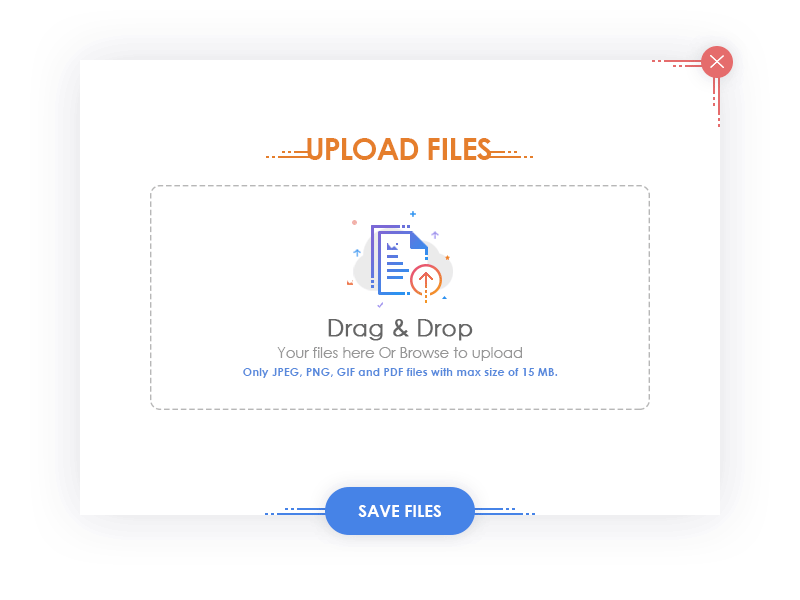 Upload only. Upload UI. Upload file Design. Drag and Drop. File upload mobile UI.