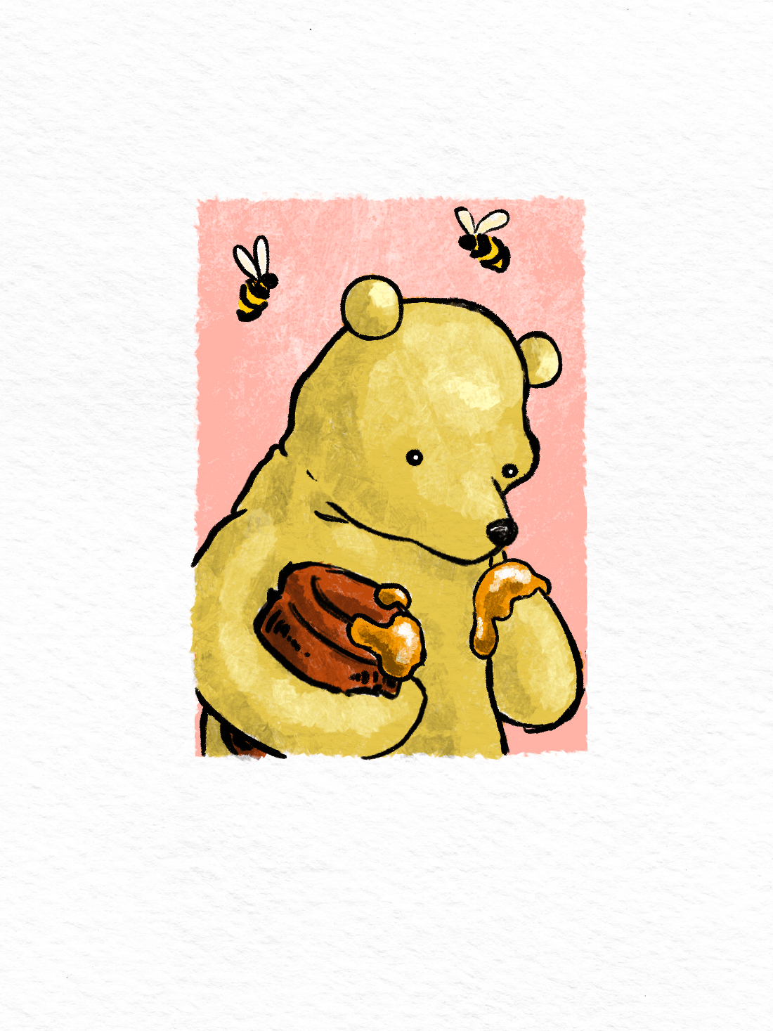 Winnie the Pooh, pooh bear, illustration, digital art on Behance