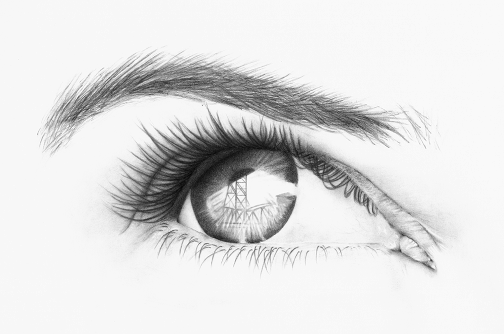 Drawing - pencil sketch of an eye by Arnold & Bird - Bespoke illustration-saigonsouth.com.vn