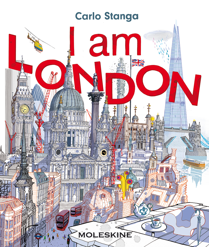 I am in london now. Carlo stanga illustration. Stanga. Colouring book by Carlo stanga.