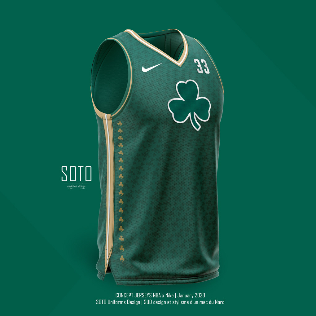 layout boston celtics jersey design