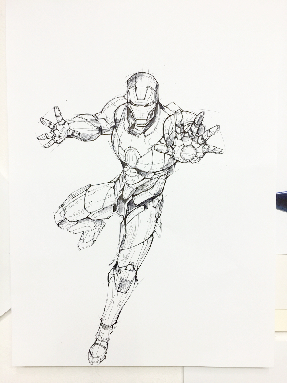 Iron Man, Drawing by Sandrine Royer | Artmajeur