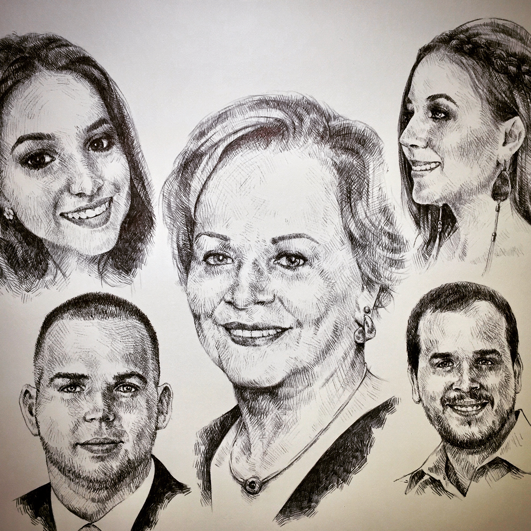 Download Family Portrait Bw Pencil Sketch W Pics Mike - Family Portrait  Pencil Art PNG Image with No Background - PNGkey.com