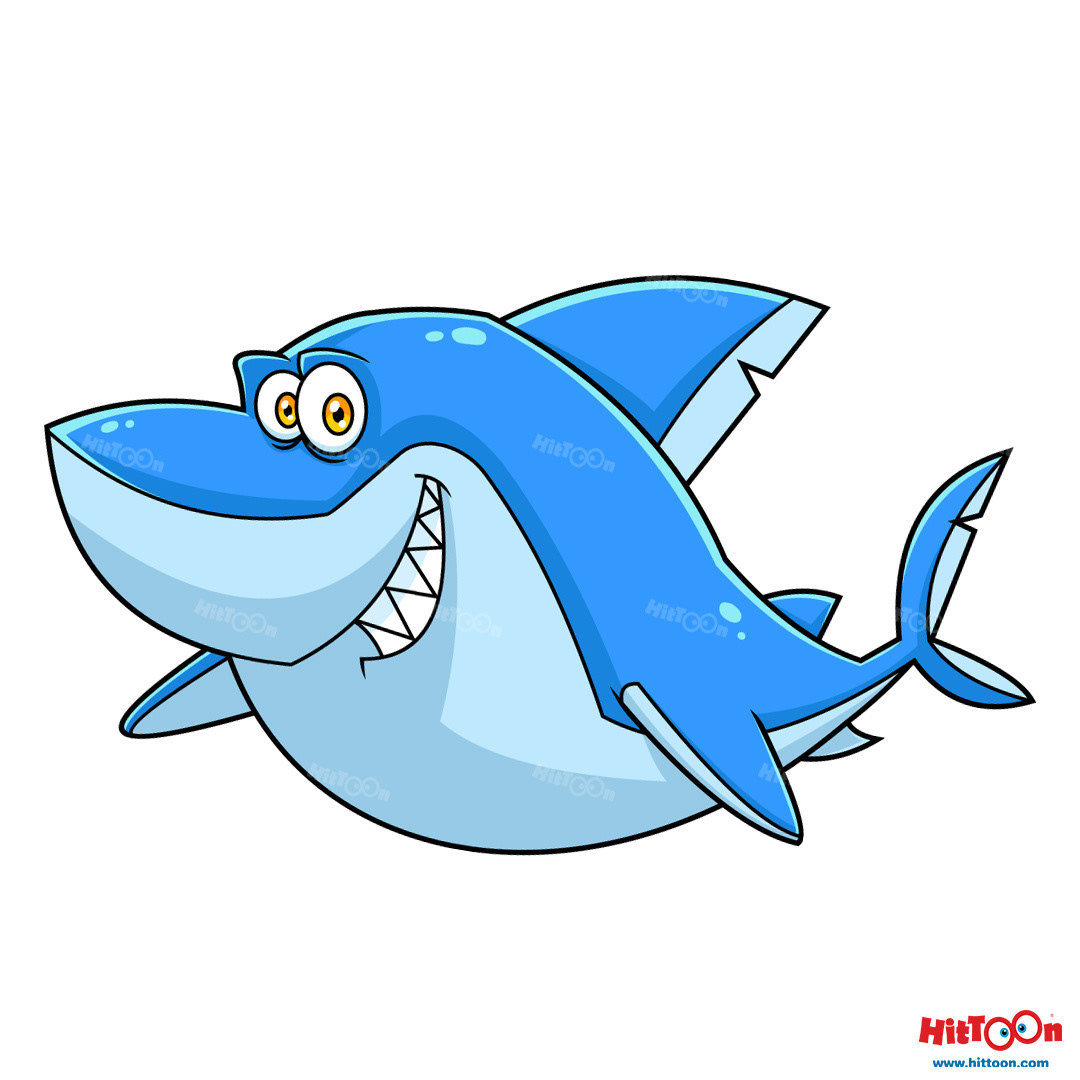 Great White Shark Cartoon Character :: Behance