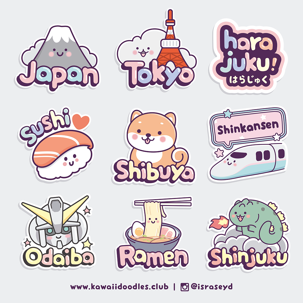 Japan GIF stickers for Instagram Stories :: Behance