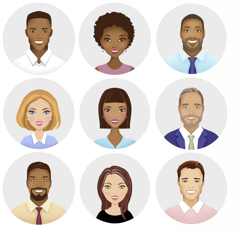 Faces Avatars Icons User Avatar Customer Service Icon Business Avatar  Profile Flat Vector Icons Set Stock Illustration  Download Image Now   iStock