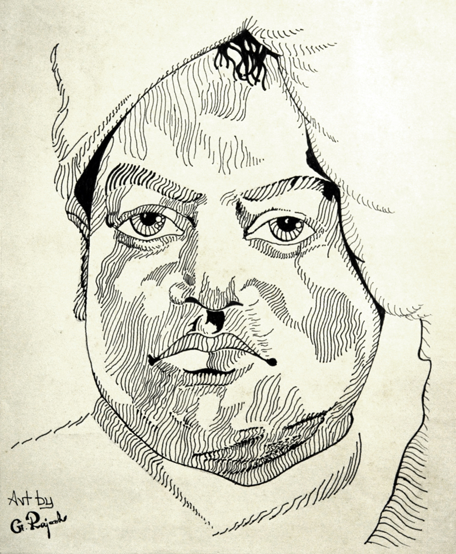 Swamiji | Pencil Sketch | Painting By Jugal Sarkar | Exotic India Art