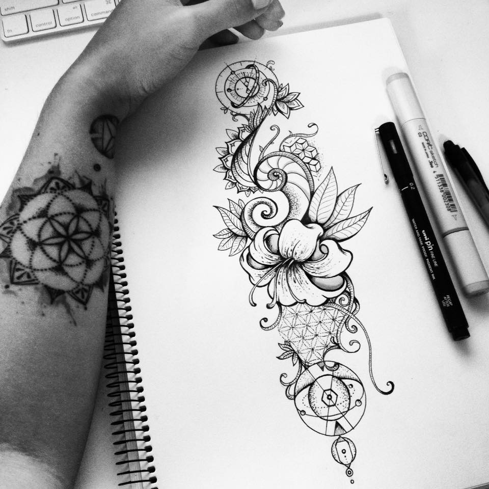 Geometric nature ~ Tattoo design