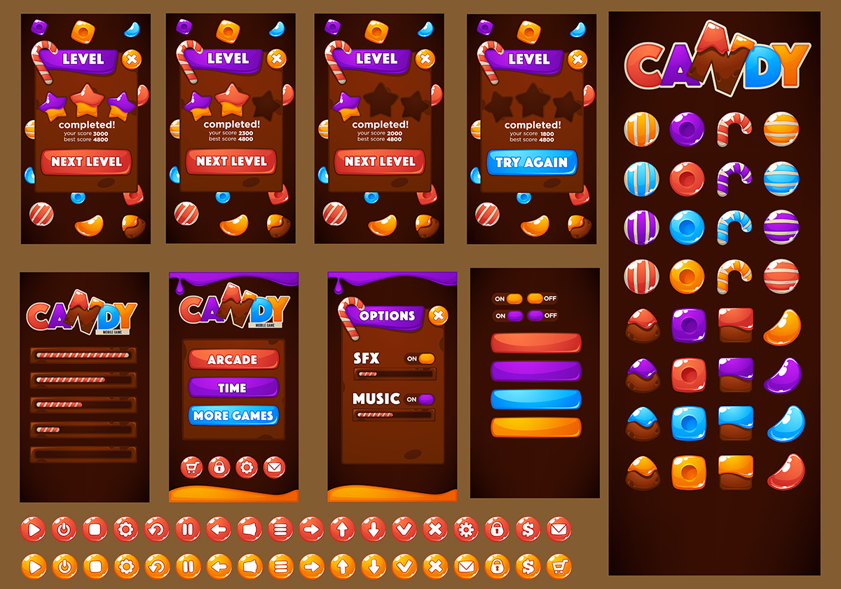 Assets Game: Candy on Behance