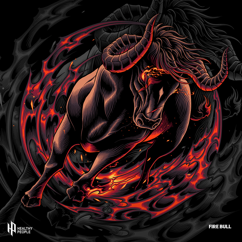 Ferocious aggressive bull, 3D illustration digital art design Stock Photo -  Alamy