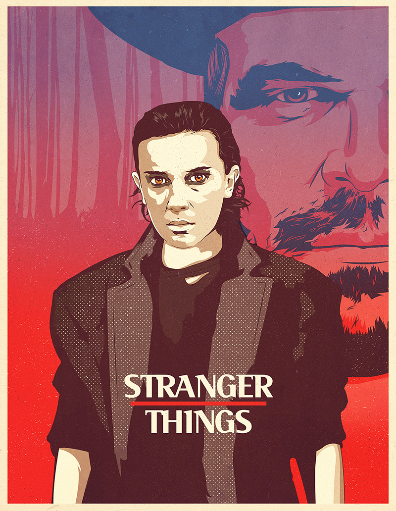 Stranger Things Cuadro Eleven Serie Poster Personalizado