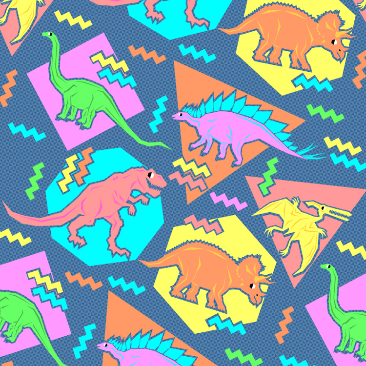 Nineties Dinosaur Pattern on Behance