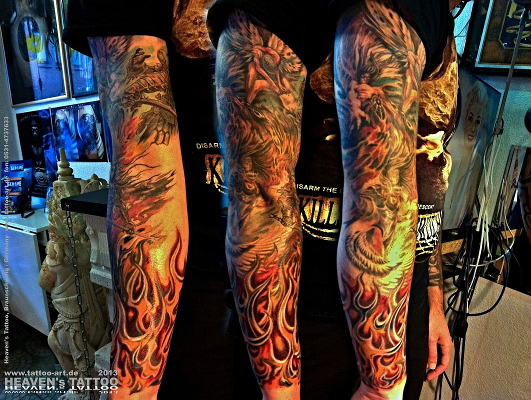 Andre´s Tattoos (the fantasy sleeve in progress) on Behance
