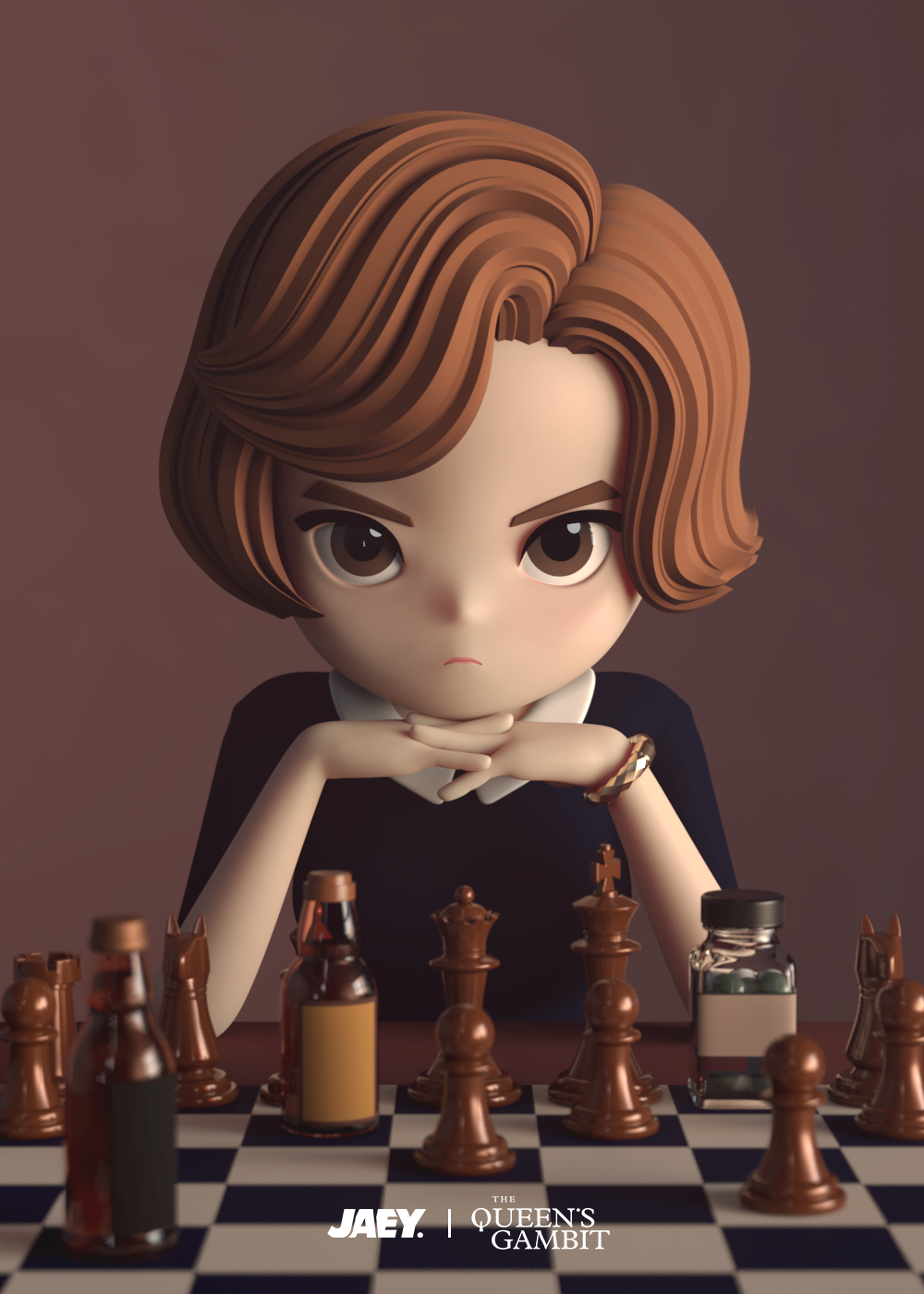 The Queen's Gambit - Beth Harmon on Behance