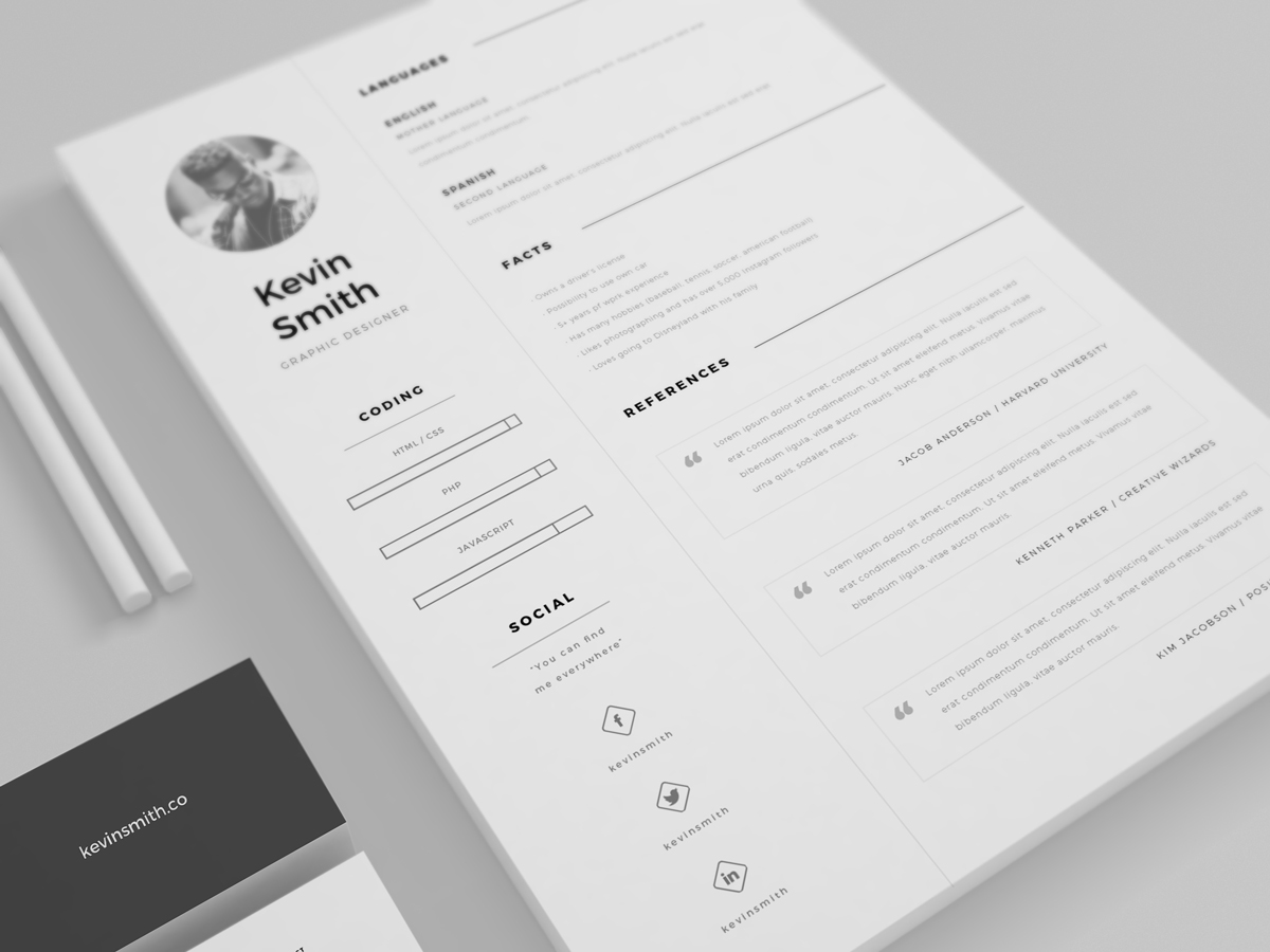 resume template behance