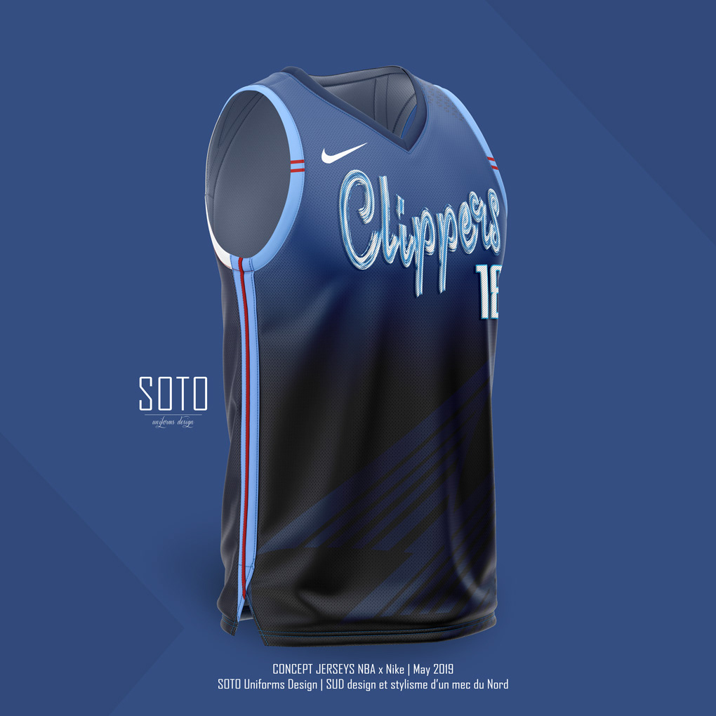 L.A CLIPPERS Nike NBA jersey by SOTO Uniforms Design on Behance