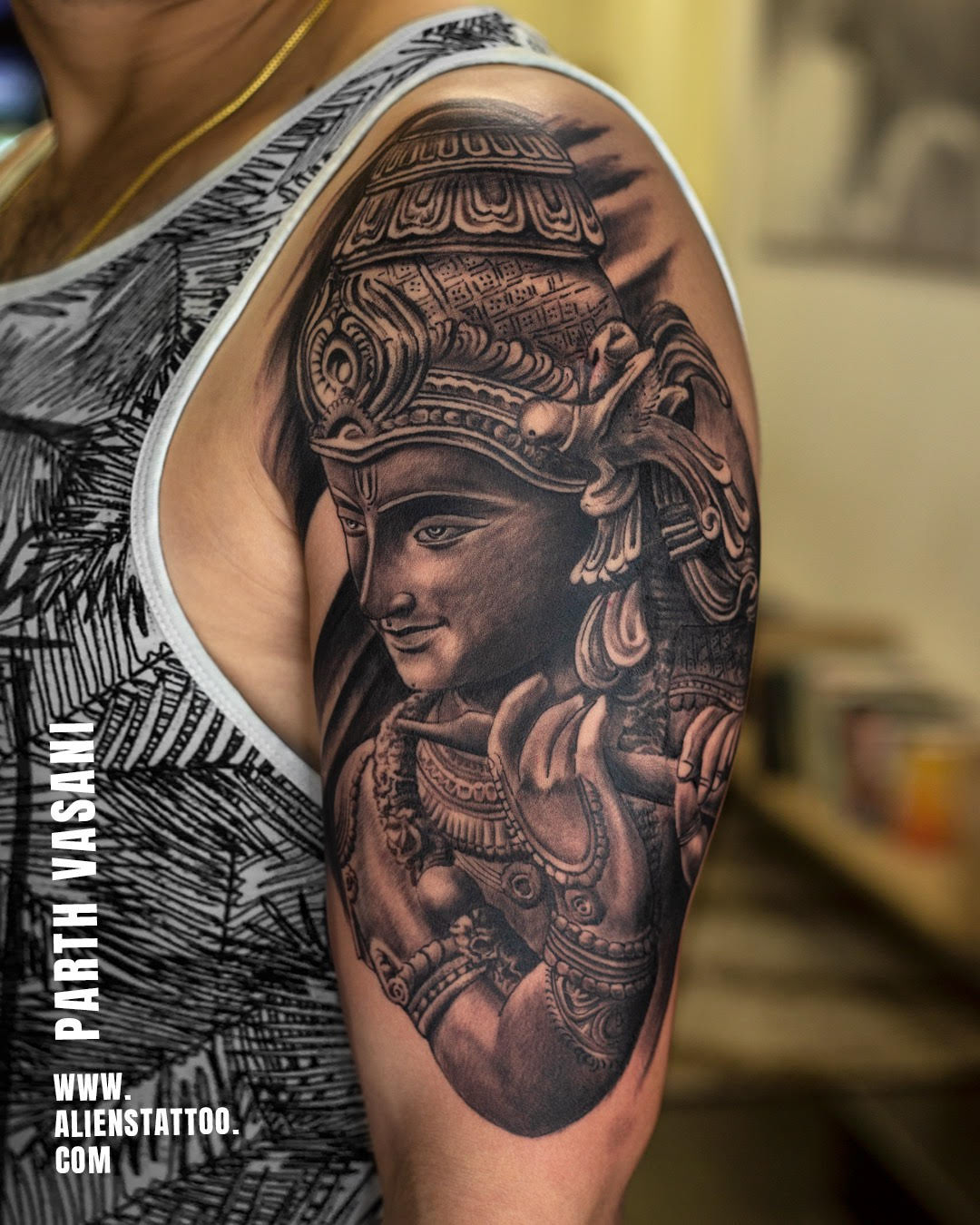 Lord Krishna tattoo by deepak vetal... - Lilly's Fine Tattoo | Facebook