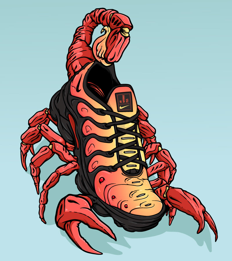 patrocinado Departamento Adicto Nike Air VaporMax - Scorpion Sneaker Art on Behance