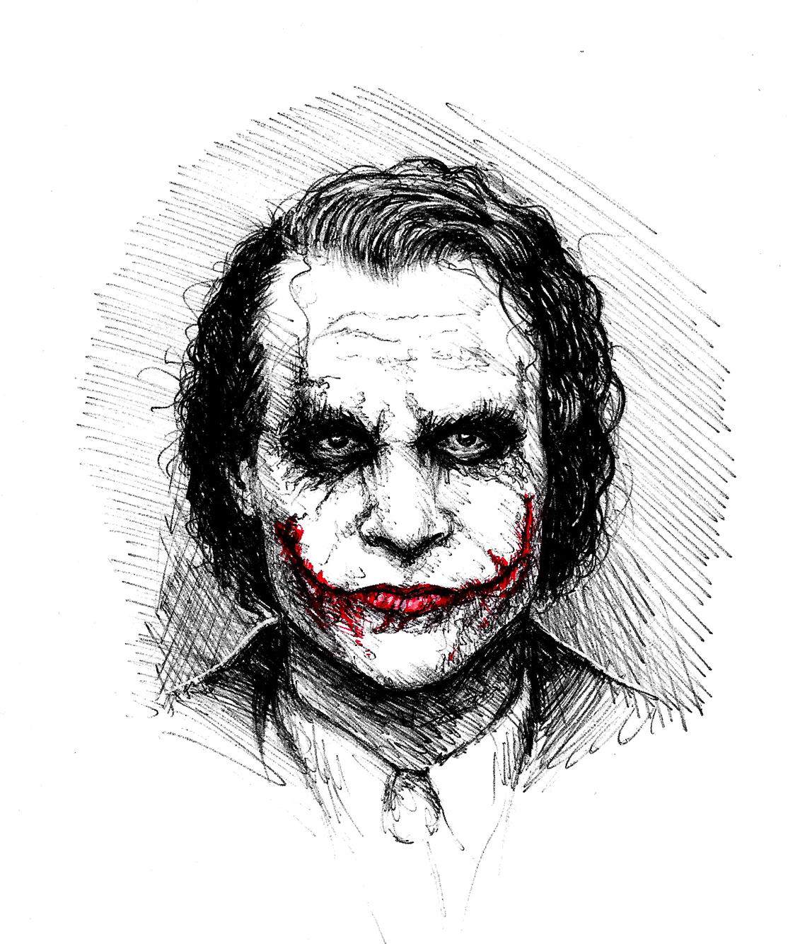 12 x 18 " JOKER Drawing - Heath Ledger/The Dark Knight Rises - Pencil  & Airbrush | eBay