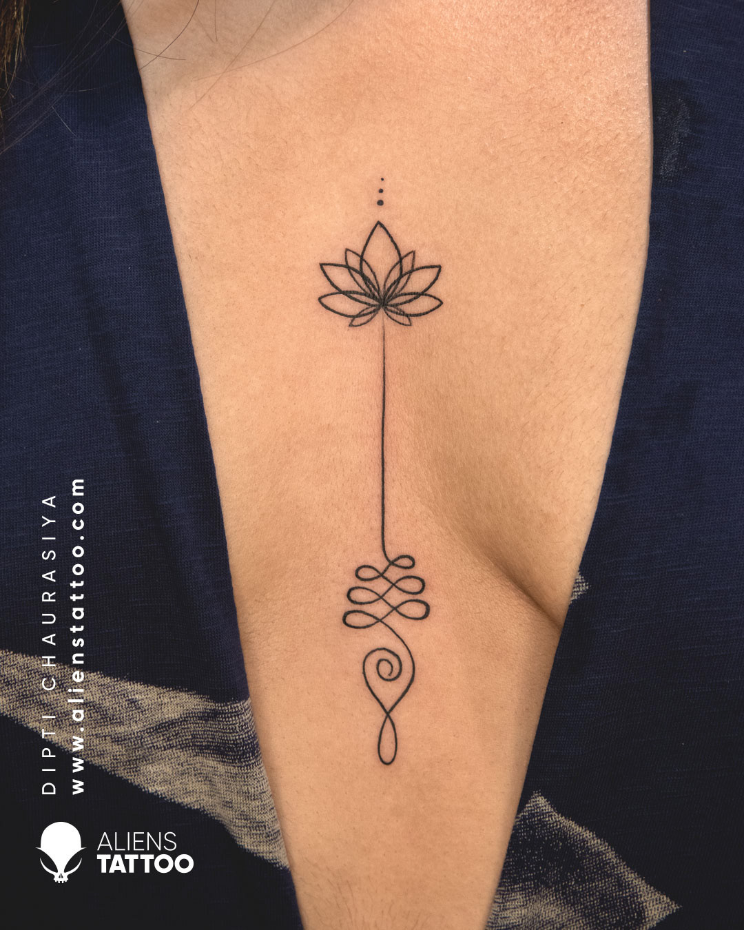 Lotus Unalome Temporary Tattoo - Etsy-kimdongho.edu.vn