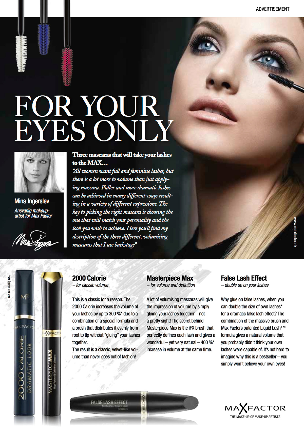 Max Factor advertorial mood film beauty cosmetics campaign expansion l'oreal Maybelline