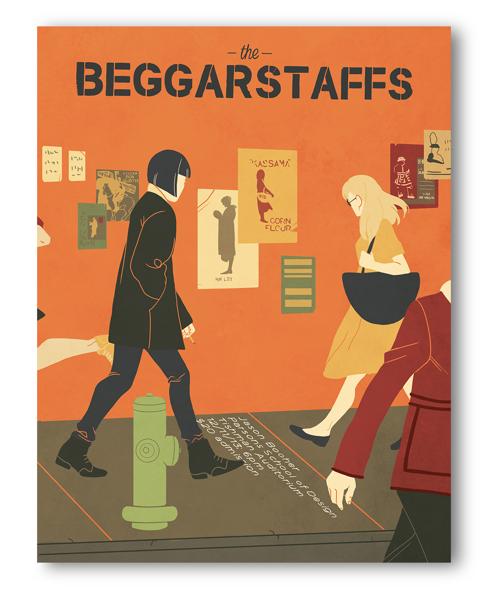 The Beggarstaffs poster Poster Design orange