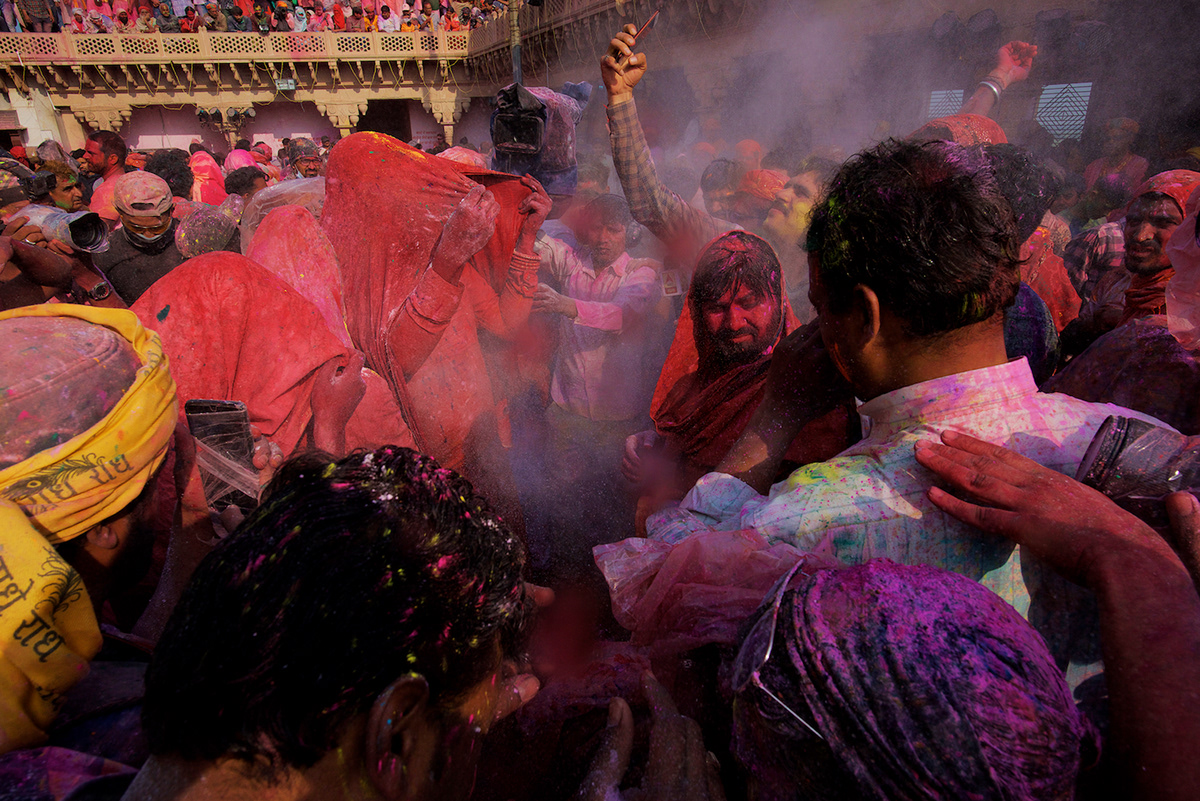 Adobe Portfolio colour festival holi India Travel krishna mathura Nandgaon temple
