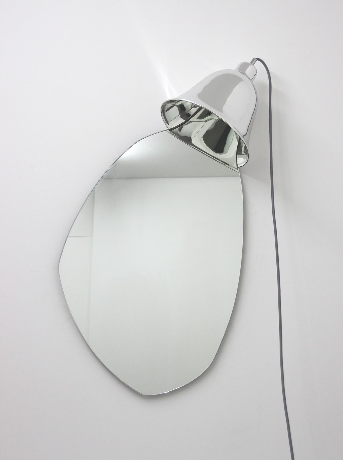 lamp mirror glass reflect luxury Lux silver Bina Baitel mirror art