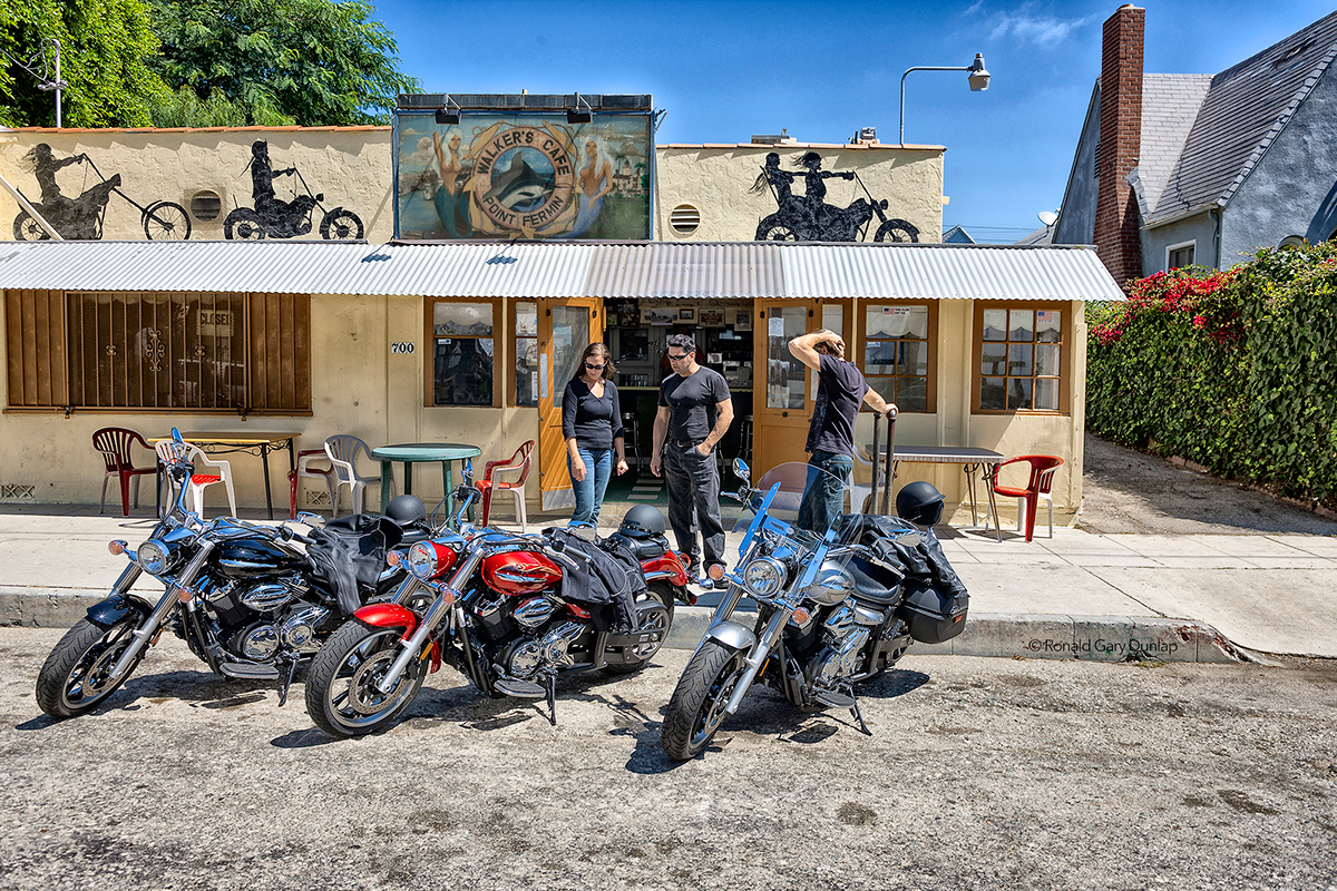 motorcycles bikers actors cafe Point Fermin