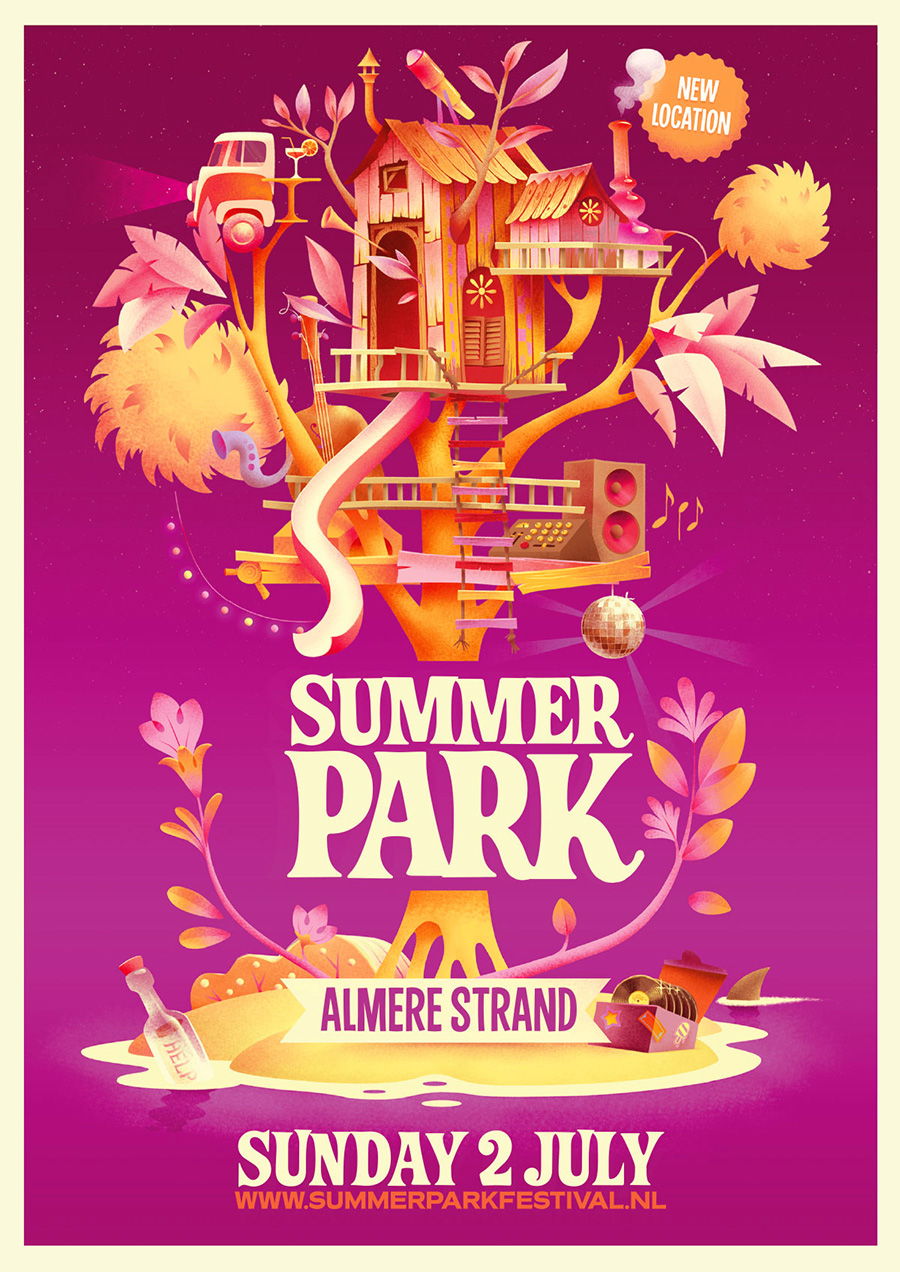 Treehouse summer park summer Park DANCE festival Almere Netherlands Tree outside