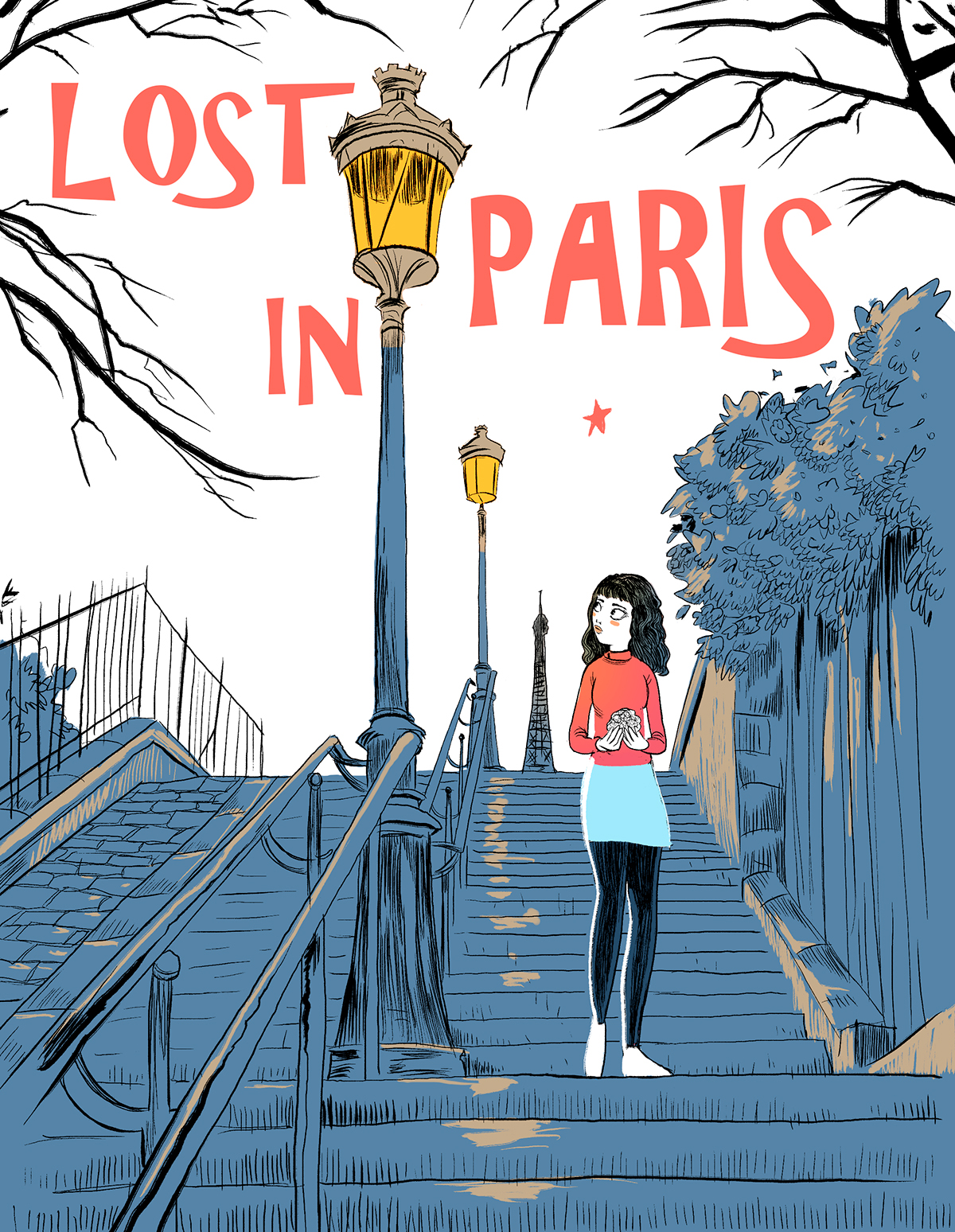 Paris lost cover stairs girl