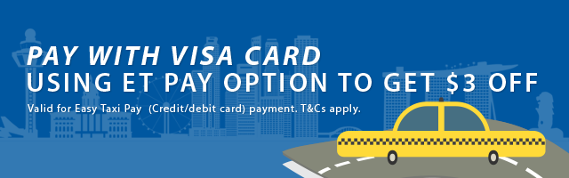 Visa easy taxi car taxi decal edm banner app design Promotion singapore credit card