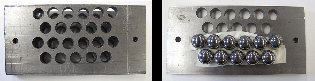 aluminum cube ball bearings texture DIMPLES