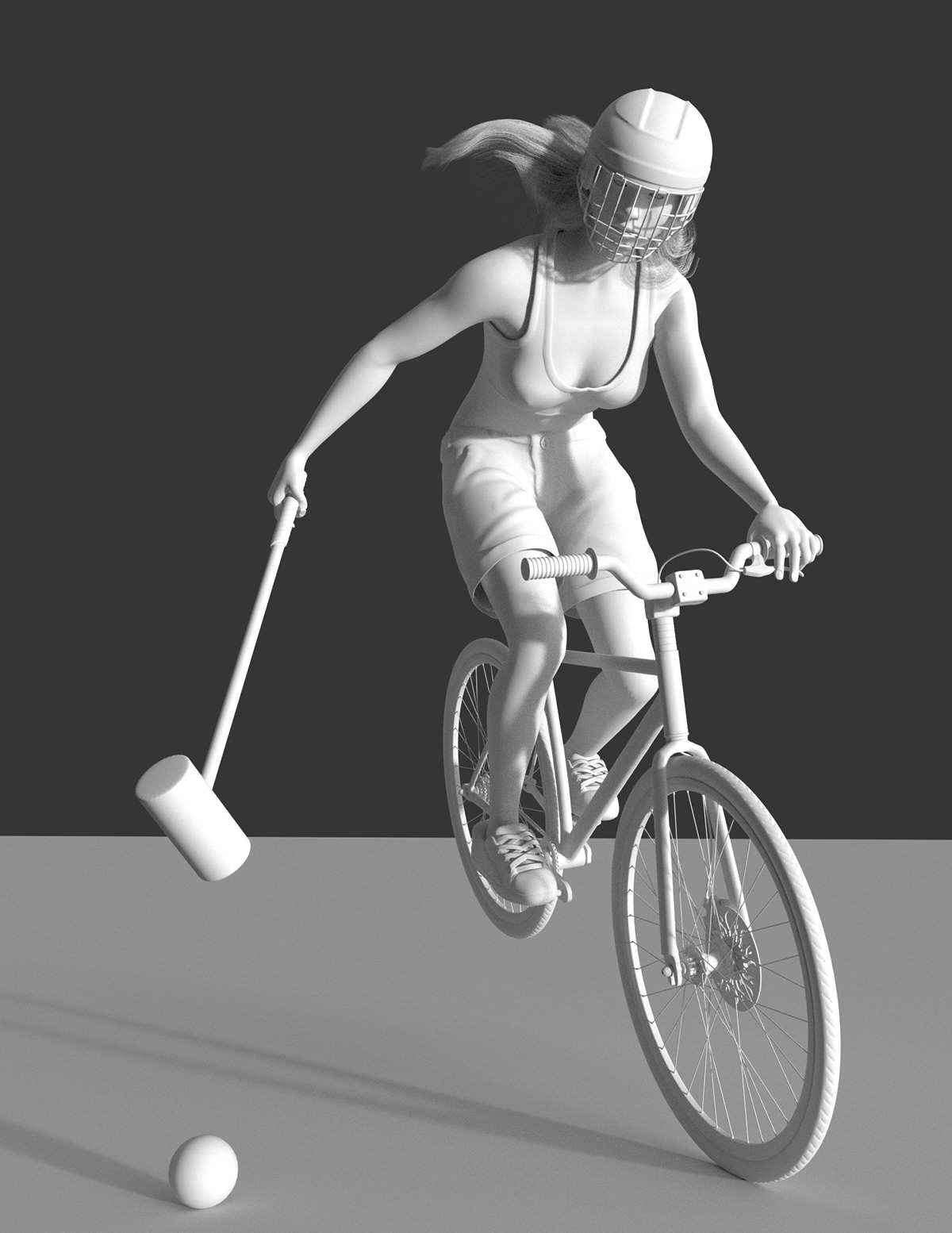 Bike bike polo girl sport