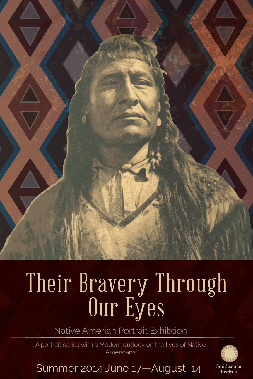 class project Smithsonian Museum Mockup poster native american exhibit