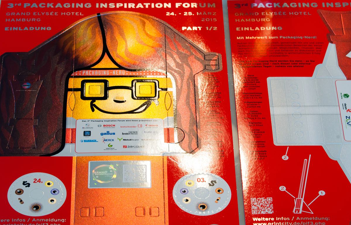 Packaging Inspiration Forum PIF3 nerd Packaging Nerd Direct mail Invitation