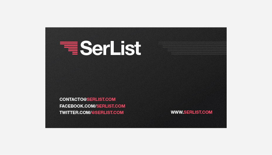 serlist Corporate Identity visual identity Stationery brand Logotype logo Website clean and modern clean modern ignacio meza