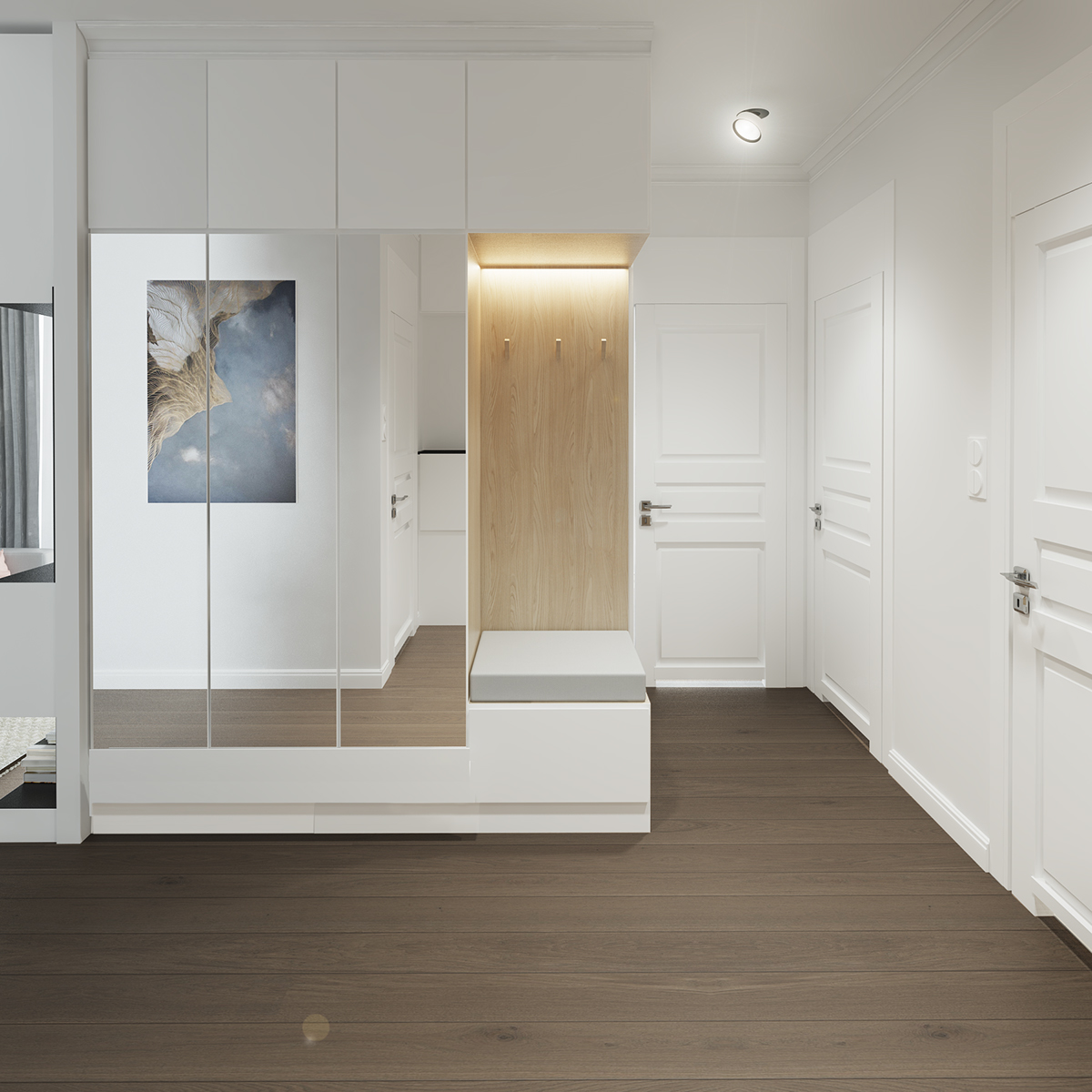 Interior apartment visualisation warsaw designer architect Marble design 3dgraphic 3dsmax photoshop vray modern Classic Minimalism