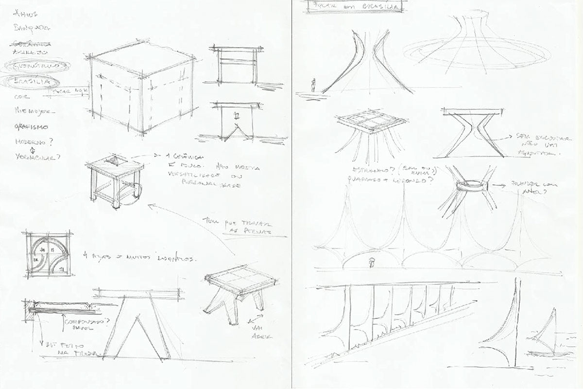 stool Brazil furniture design wood woodwork graphic athos bulcão