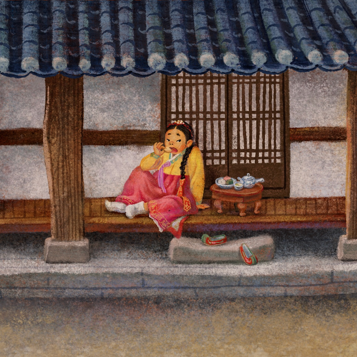 asian book illustration childrens book cinderella fairytale folktale hanbok joseon Korea korean Picture book
