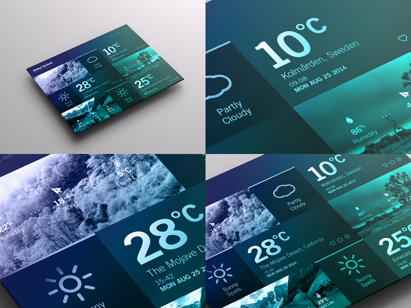 portal winter UI weather dashboard pattern weather app weather Ocean forest gradient ux Interface Web iso8 iso7