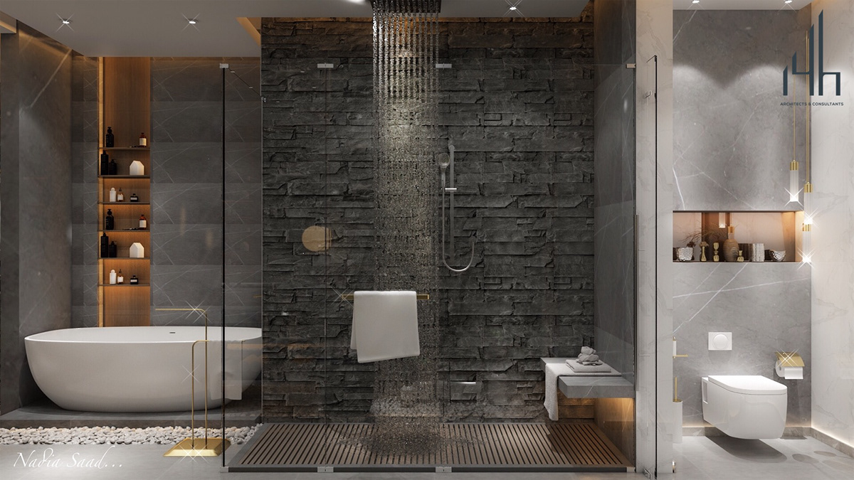 Master bathroom design in kSA on Behance