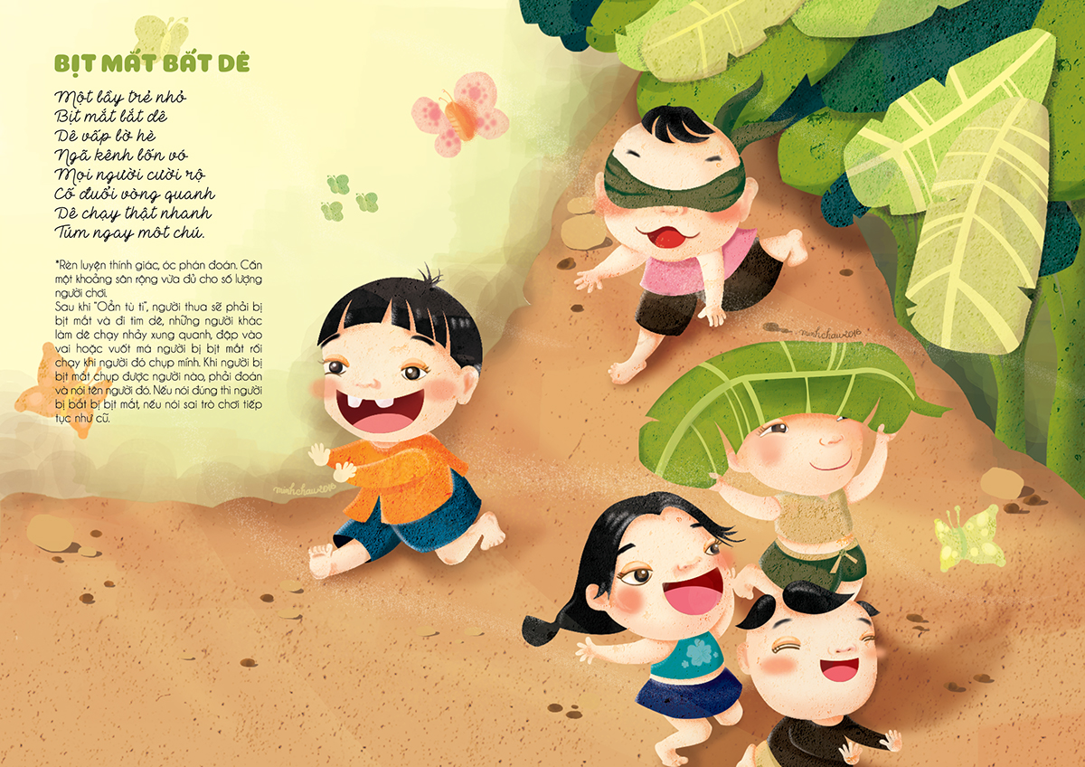 ILLUSTRATION  Vietnamese children vietnamese tradition children book illustration book vietnamese illustration book dungdangdungde children's songs