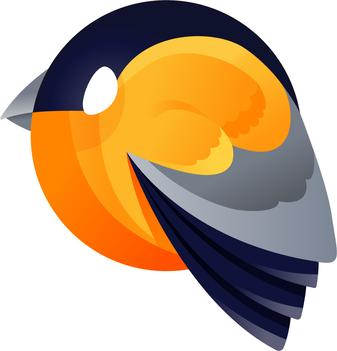Finch bird logo design graphic art ILLUSTRATION 