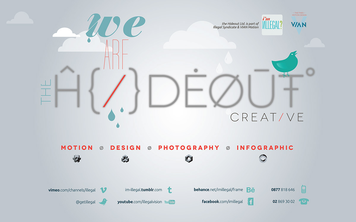 Hideout information services design art presentation