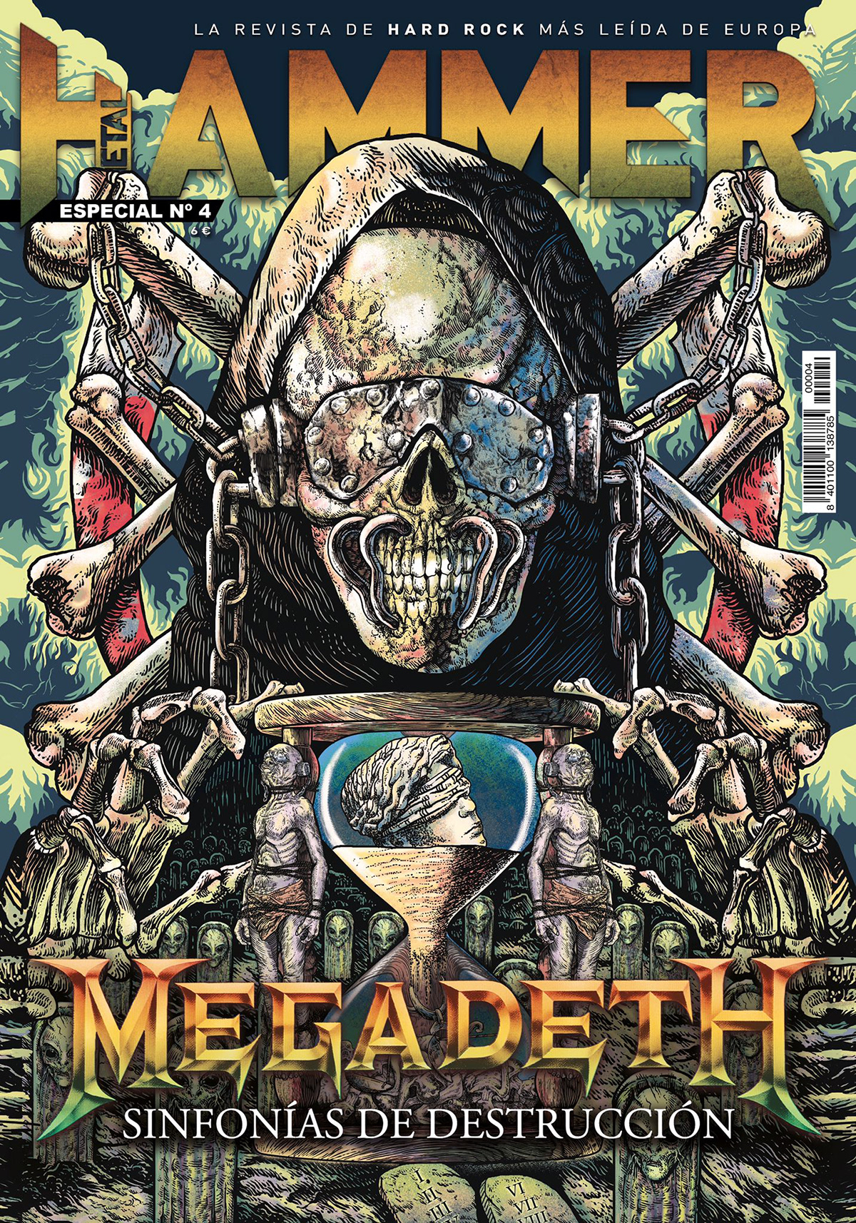 megadeth anniversary Vic metal music skull skeleton aliens hourglass metalhammer